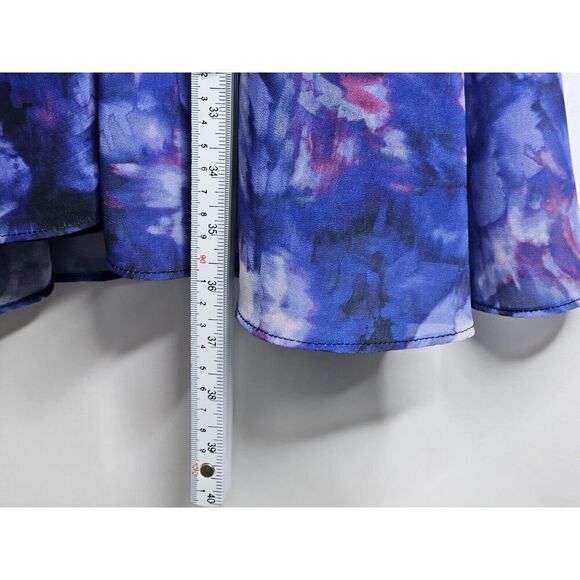 Badgley Mischka Britney Violet Multi Lace Sleeveless Mini Dress Size 12 - Picture 7 of 12